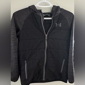 Under Armour ColdGear Youth Medium Gray Quilted Full-Zip Jacket VGUC